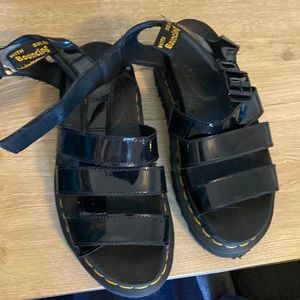 DR. MARTENS Blaire Patent Womens Platform Sandals Size 6